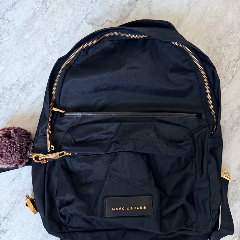 Marc Jacobs Black and Gold Backpack